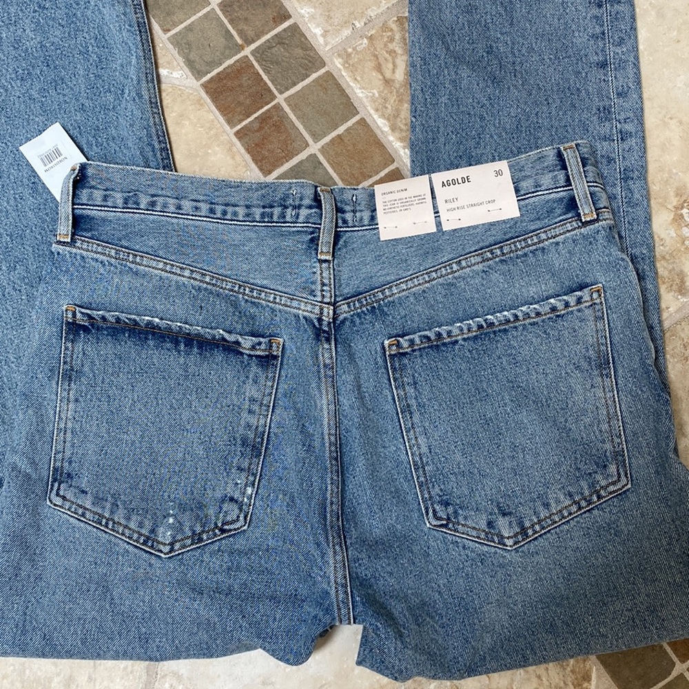 Agolde Riley High Rise Straight Crop Size 30 - Picture 7 of 7